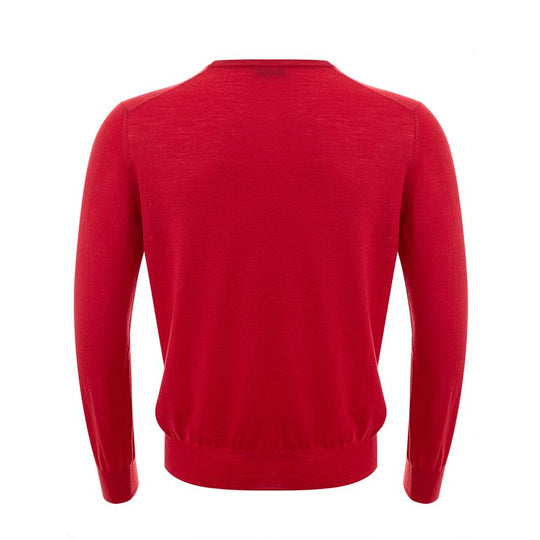 Gran Sasso Eleganter Pullover aus roter Wolle für Männer