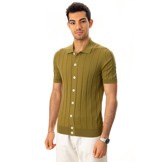 Gran Sasso Elegantes T-Shirt aus grüner Baumwolle für Männer