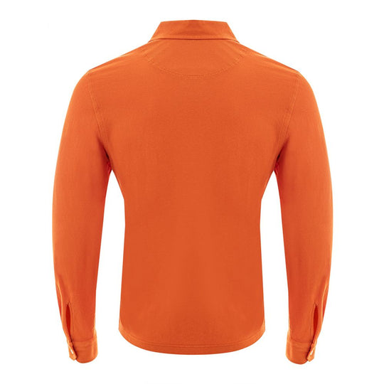 Gran Sasso Elegantes orangefarbenes Baumwoll-Polo für Männer