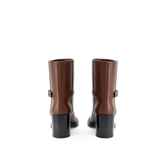 Burberry Brauner Lederstiefel