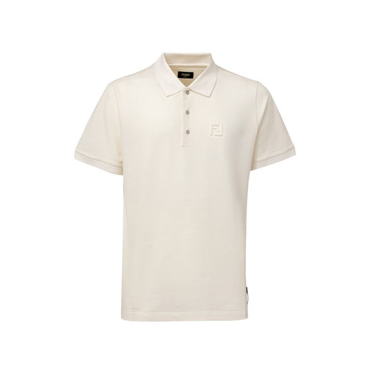 Fendi Weißes Baumwoll-Poloshirt