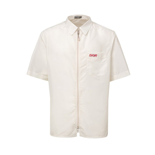 Dior Weißes Polyester-Kurzarmhemd