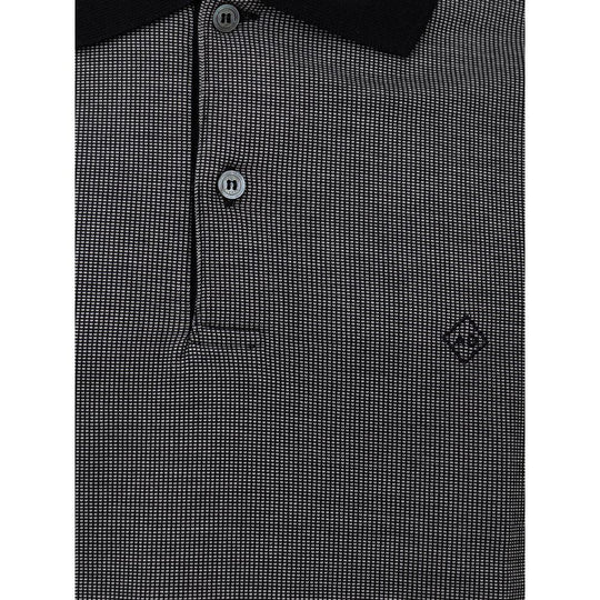Dunhill Schwarzes Baumwoll-Poloshirt