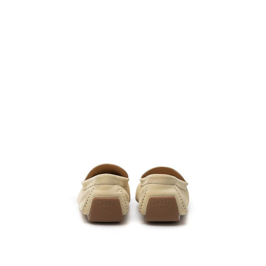 Bally Beige Leder Mokassin