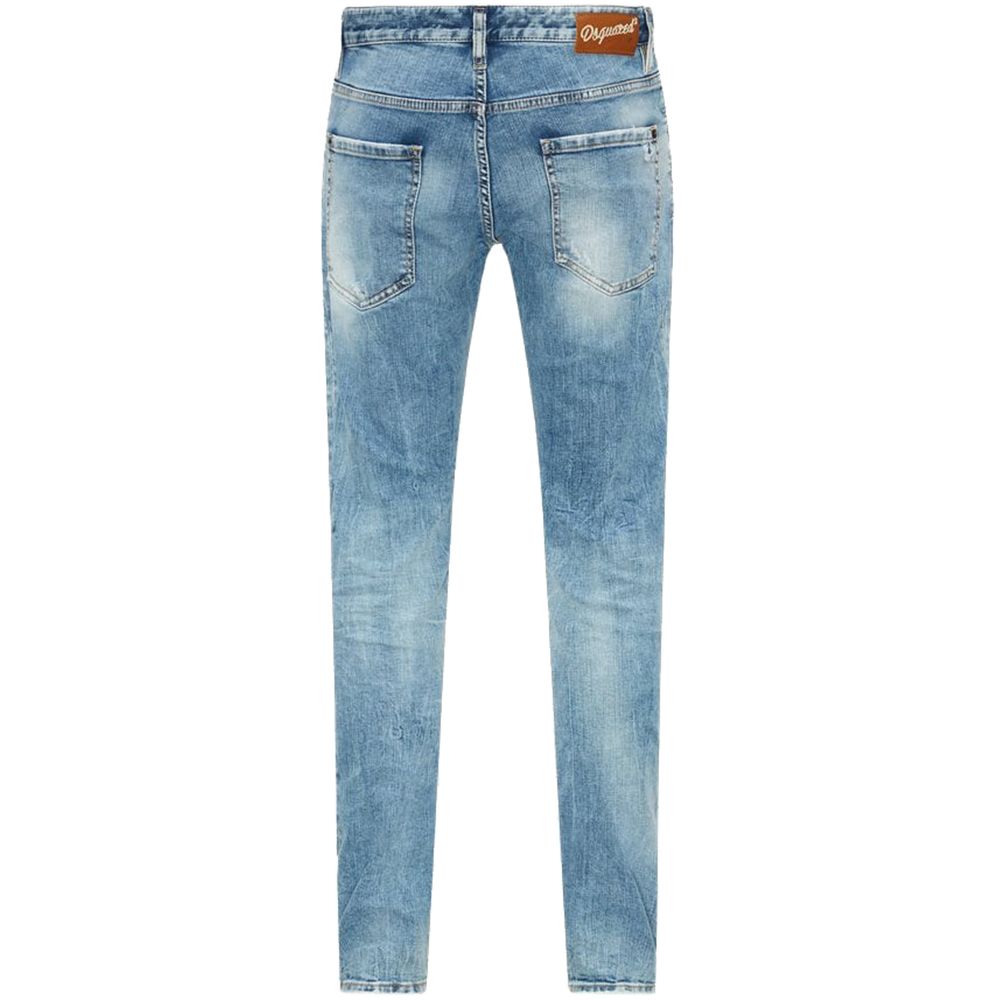 Dsquared² Blaue Baumwolle Herren Slim Fit Jeans
