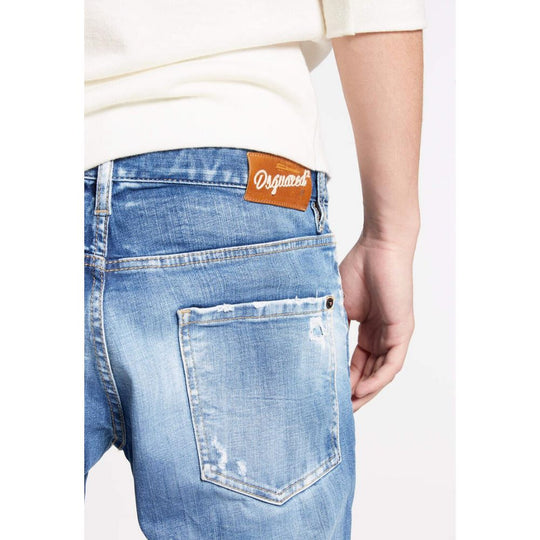 Dsquared² Blaue Baumwolle Herren Slim Fit Jeans