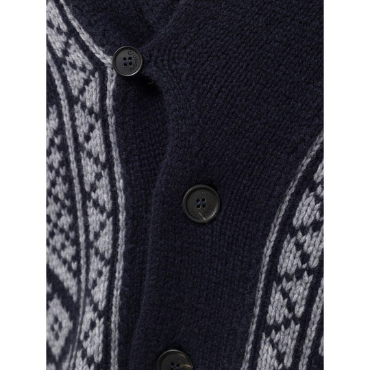 Cruciani Bicolor Kaschmir-Strickjacke