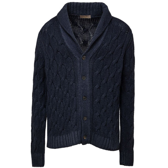 Cruciani Blaue Kaschmir-Strickjacke