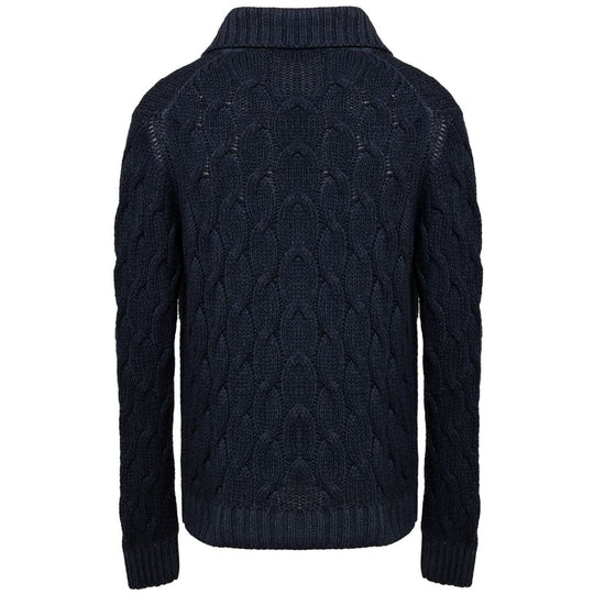 Cruciani Blaue Kaschmir-Strickjacke