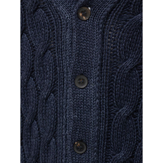 Cruciani Blaue Kaschmir-Strickjacke
