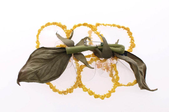 Dolce & Gabbana Exquisite handgefertigte florale Seidenbrosche - Léoré