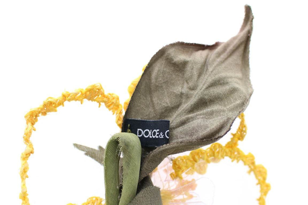 Dolce & Gabbana Exquisite handgefertigte florale Seidenbrosche - Léoré