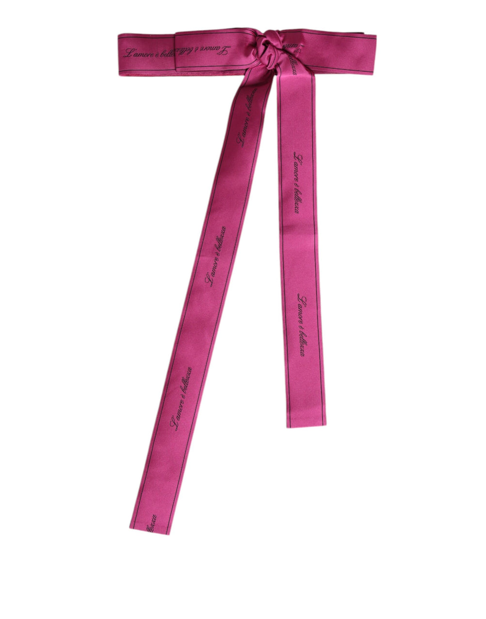 Dolce & Gabbana Rosa Taille Band Breite Schleife Logo Gürtel