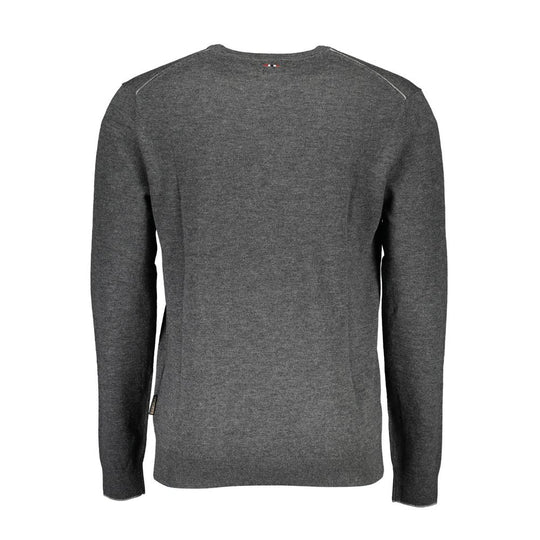 Napapijri Grauer Pullover aus Wolle für Männer