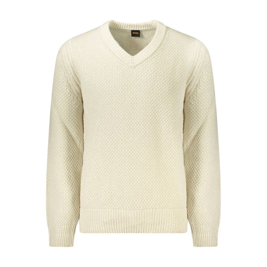 Hugo Boss Beigefarbener Pullover aus Wolle für Männer