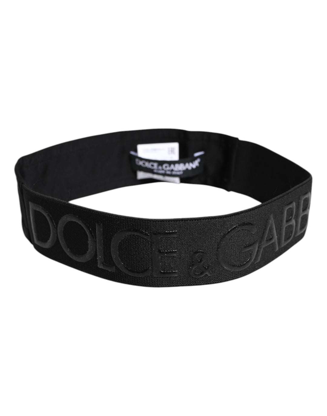 Dolce & Gabbana Schwarz DG Logo Nylon gestrickt Männer Stirnband Hut