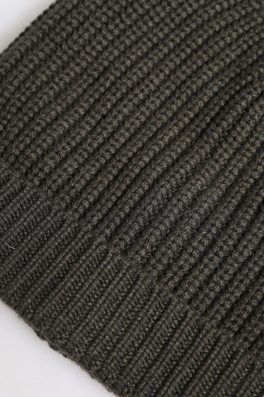 Dolce & Gabbana Dunkelgraue Kaschmir-Strickmütze Winter Beanie