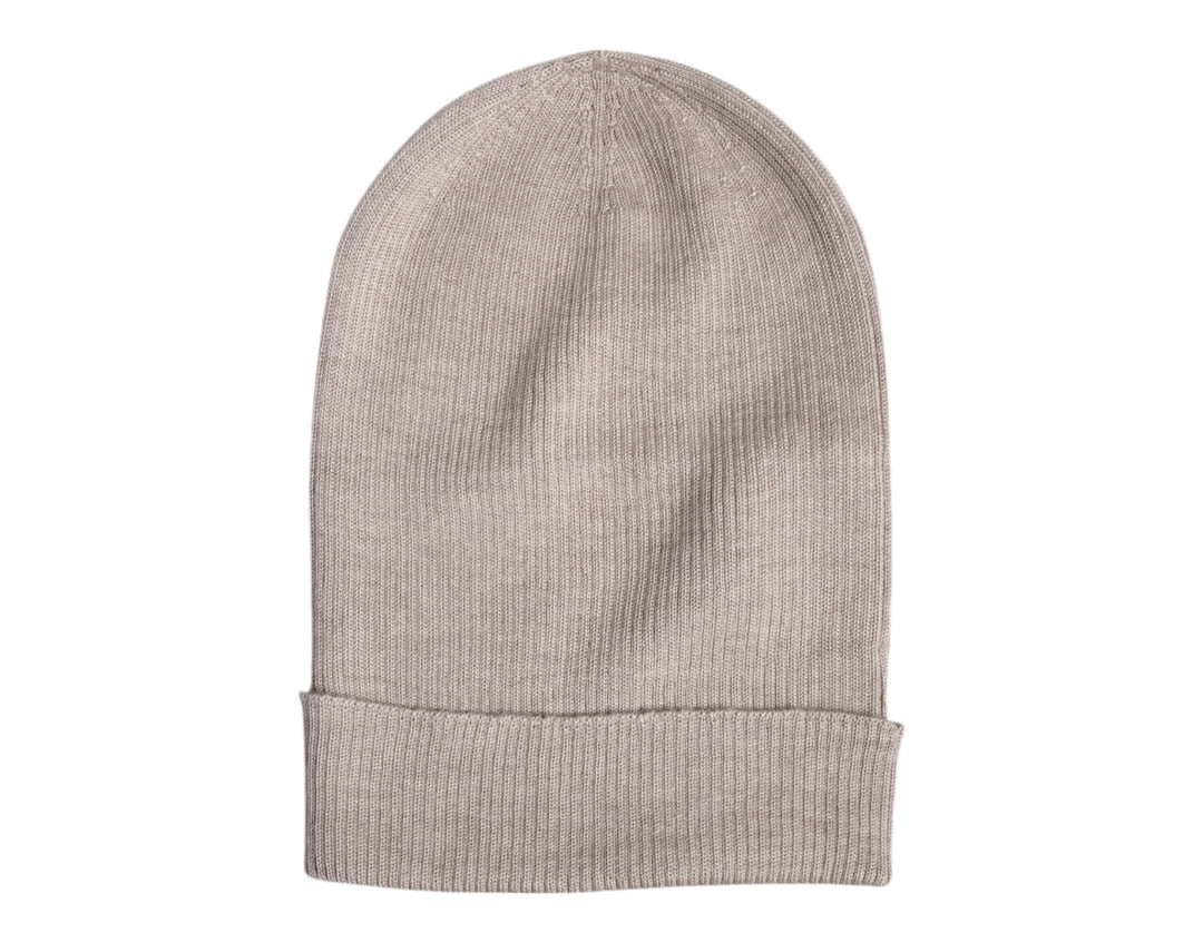 Dolce & Gabbana Beige Kaschmir Strickmütze Wintermütze