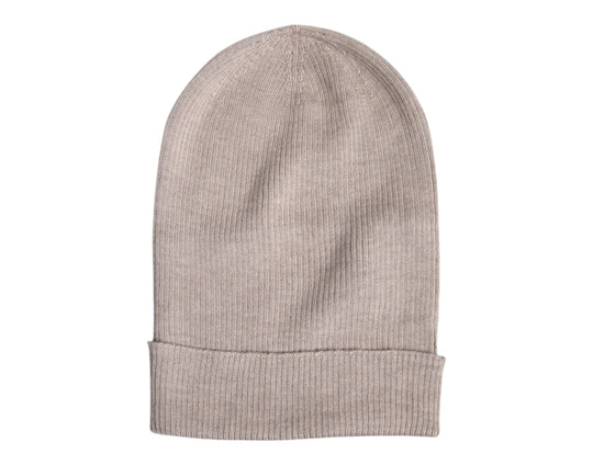 Dolce & Gabbana Beige Kaschmir Strickmütze Wintermütze