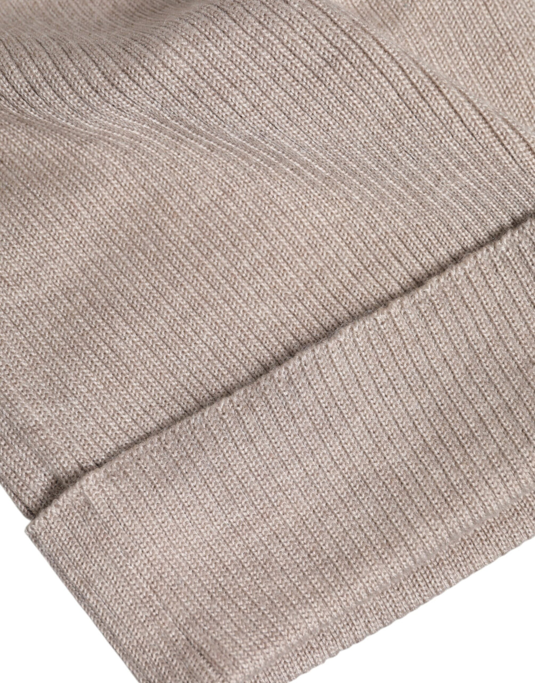 Dolce & Gabbana Beige Kaschmir Strickmütze Wintermütze