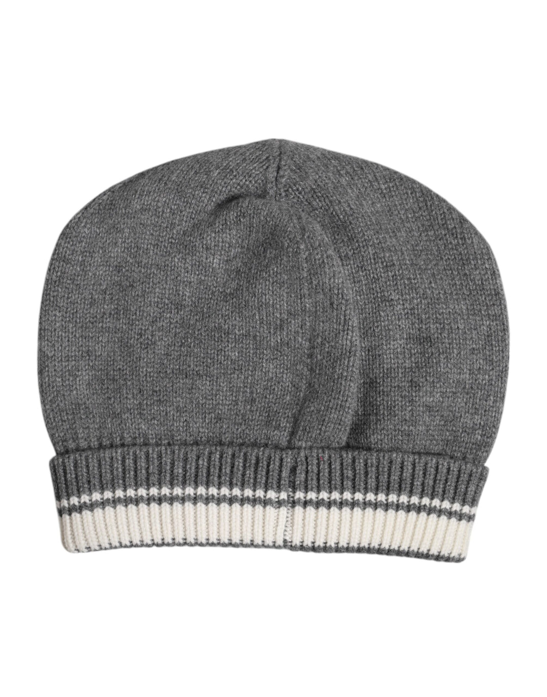 Dolce & Gabbana Graue Kaschmir-Strickmütze Winter Beanie