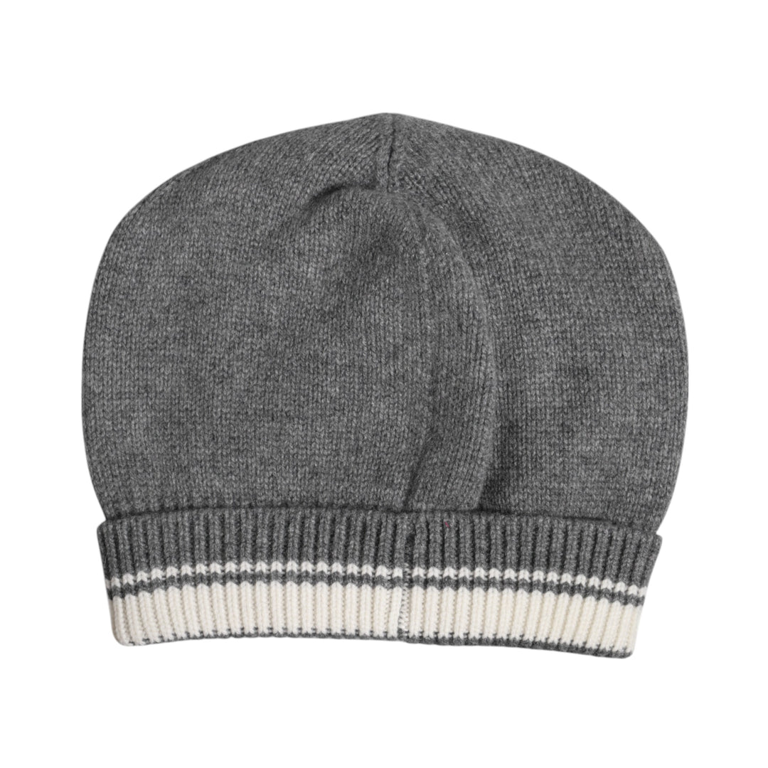 Dolce & Gabbana Graue Kaschmir-Strickmütze Winter Beanie