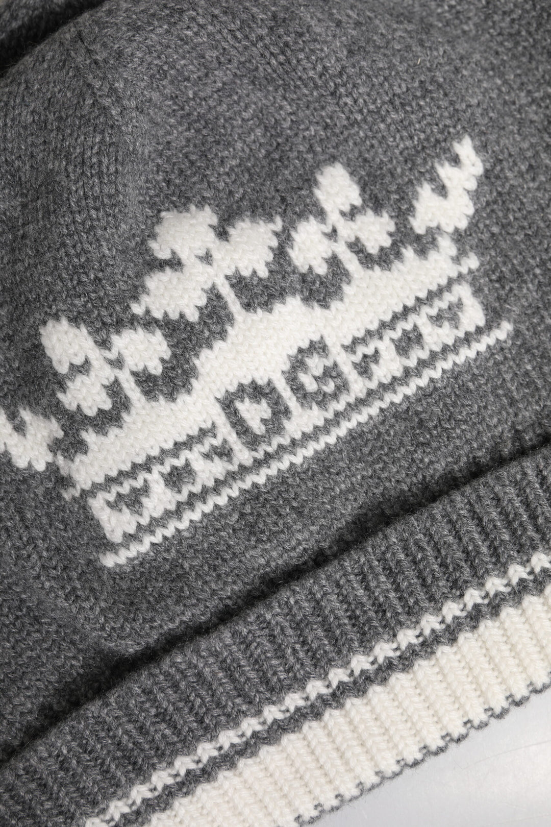 Dolce & Gabbana Graue Kaschmir-Strickmütze Winter Beanie