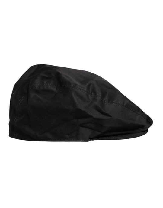 Dolce & Gabbana Schwarzer Baumwolle Newsboy Capello Cabbie Hut