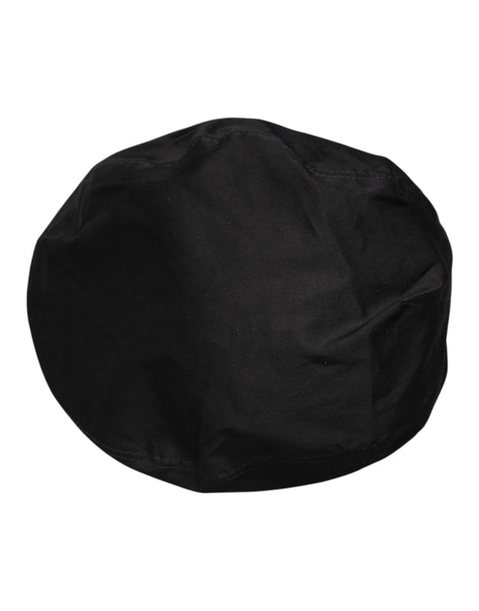 Dolce & Gabbana Schwarzer Baumwolle Newsboy Capello Cabbie Hut