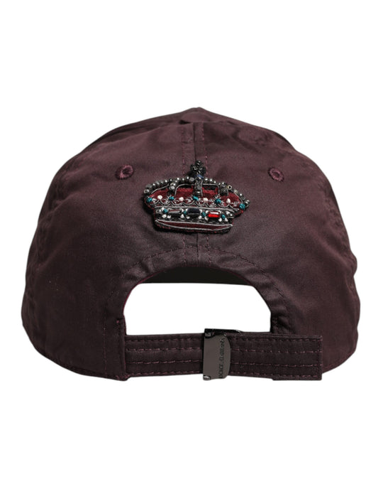 Dolce & Gabbana Braune Baumwolle DG Crown 6 Panels Baseball Cap
