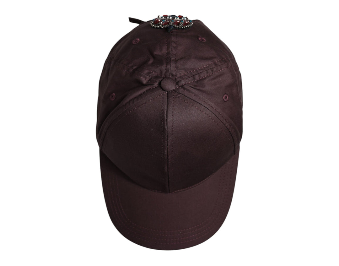 Dolce & Gabbana Braune Baumwolle DG Crown 6 Panels Baseball Cap