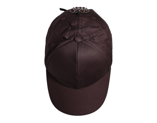 Dolce & Gabbana Braune Baumwolle DG Crown 6 Panels Baseball Cap