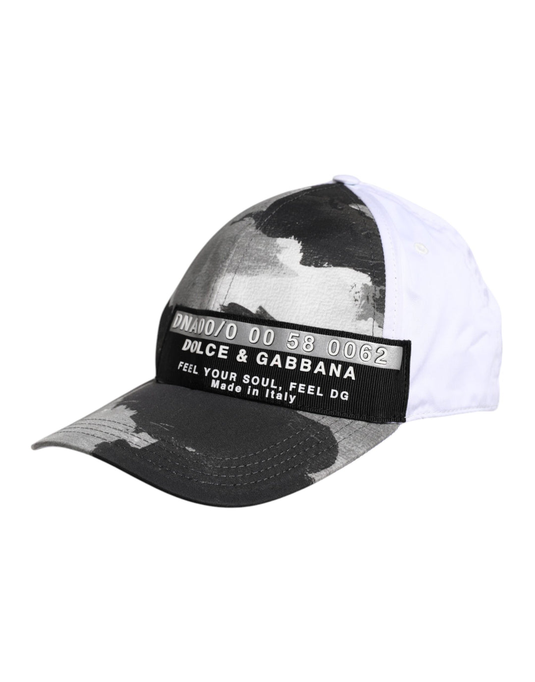 Dolce & Gabbana Weiß Grau Camouflage 6 Panels Baseballmütze