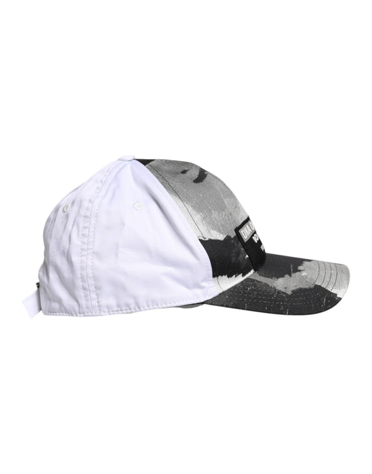 Dolce & Gabbana Weiß Grau Camouflage 6 Panels Baseballmütze