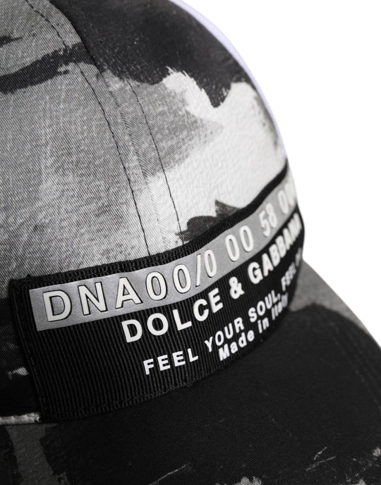 Dolce & Gabbana Weiß Grau Camouflage 6 Panels Baseballmütze