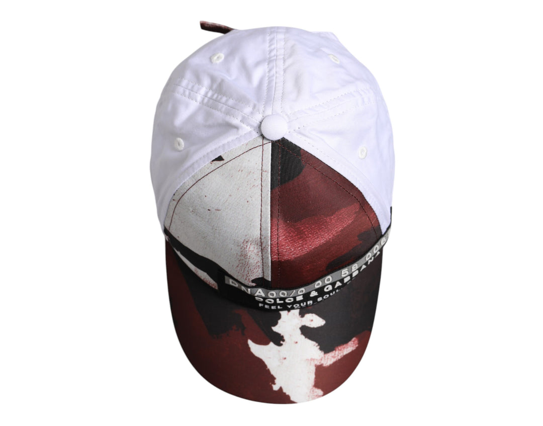 Dolce & Gabbana Weiße Camouflage Druck 6 Panels Baseballmütze