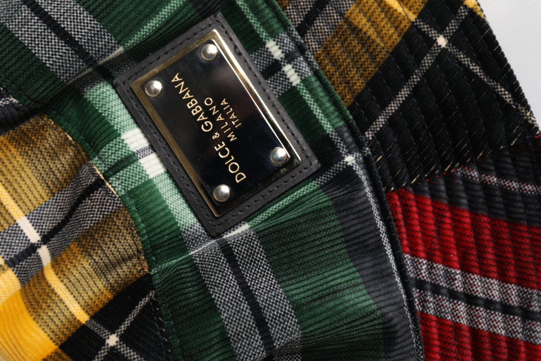 Dolce & Gabbana Mehrfarbiger Polyester-Eimerhut mit breiter Krempe