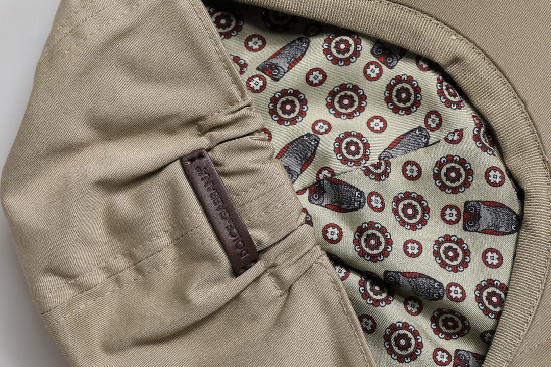 Dolce & Gabbana Beige Baumwolle Newsboy Capello Cabbie Hut