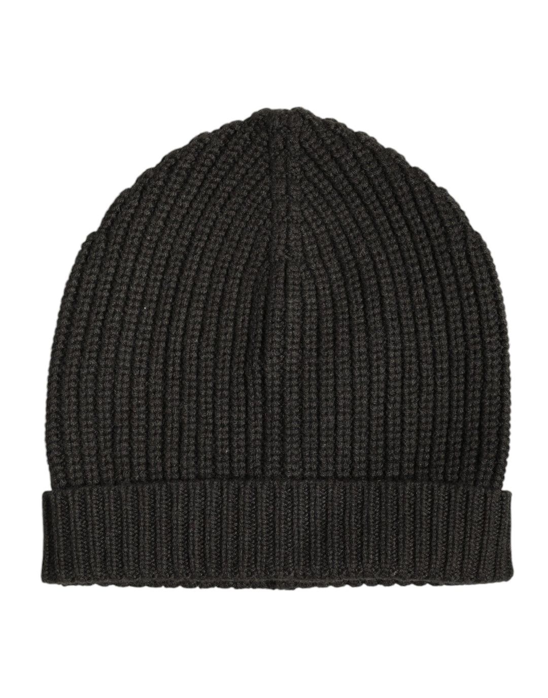 Dolce & Gabbana Dunkelgraue Kaschmir-Strickmütze Winter Beanie