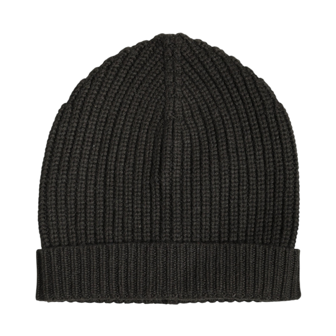Dolce & Gabbana Dunkelgraue Kaschmir-Strickmütze Winter Beanie