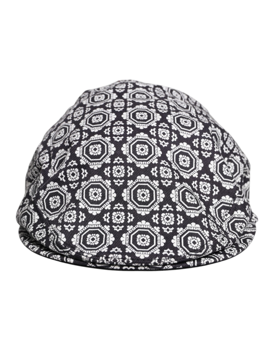 Dolce & Gabbana Schwarz Weiß Gedruckt Newsboy Capello Cabbie Hut