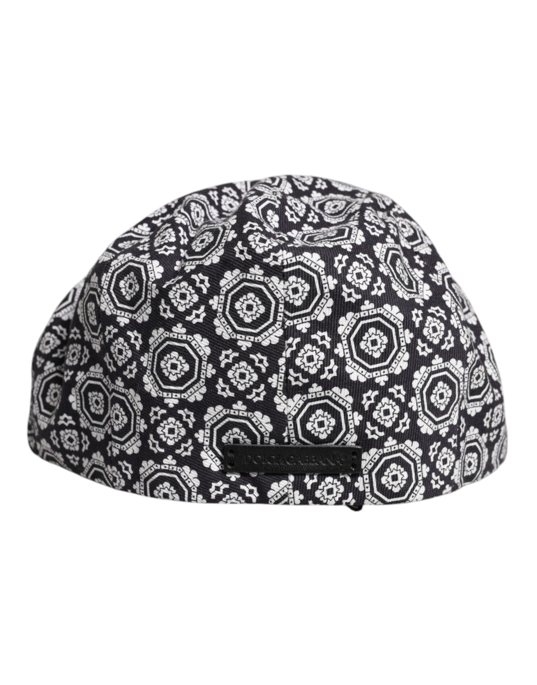 Dolce & Gabbana Schwarz Weiß Gedruckt Newsboy Capello Cabbie Hut