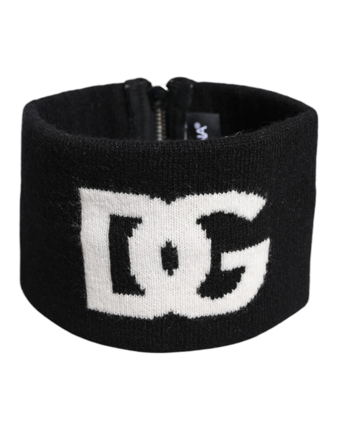 Dolce & Gabbana Schwarz Weiß Gestricktes Stirnband Hut