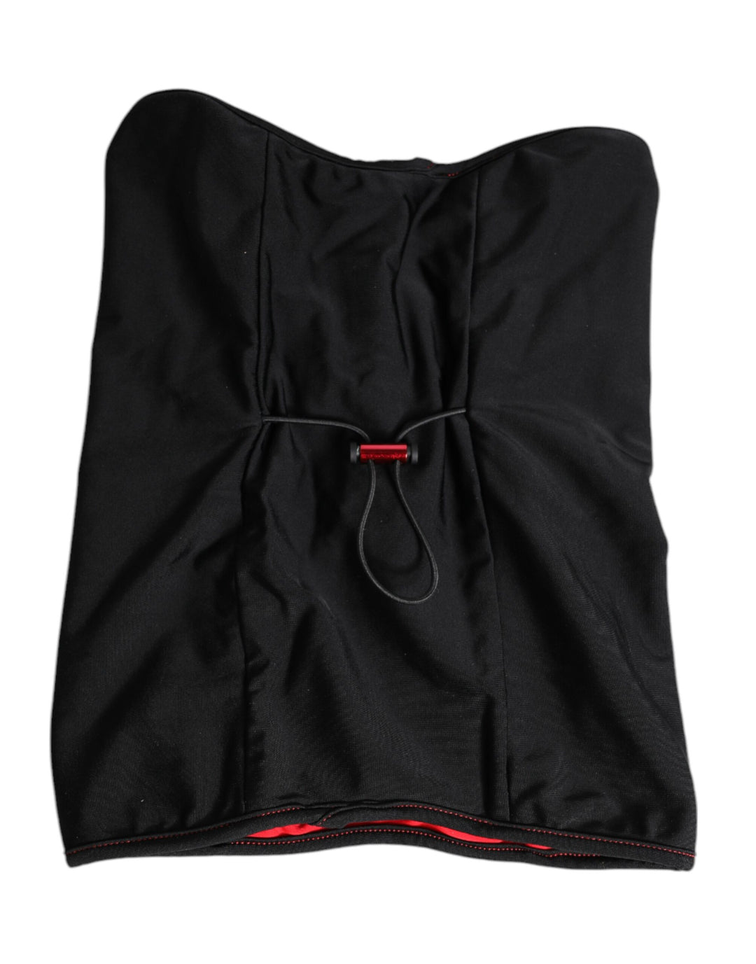 Dolce & Gabbana Schwarzer Nylon-gestrickter Halswärmer Balaclava-Schal