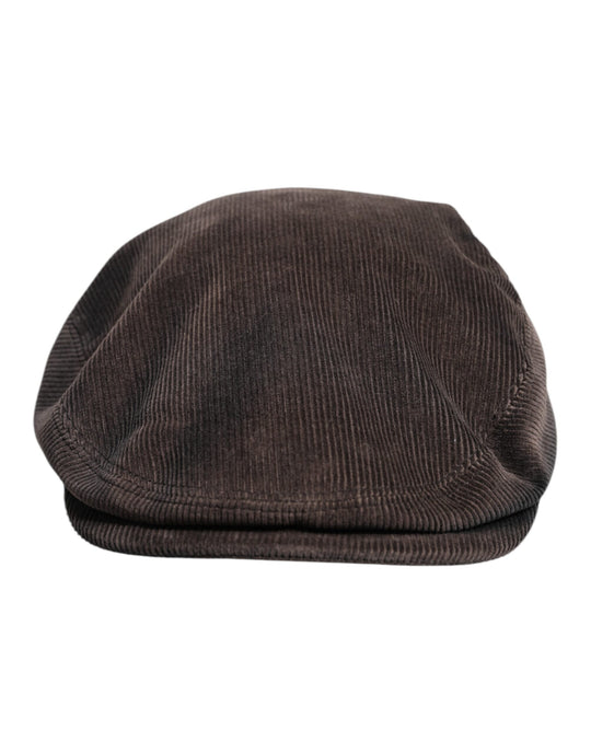 Dolce & Gabbana Brauner Baumwolle Newsboy Capello Cabbie Hut