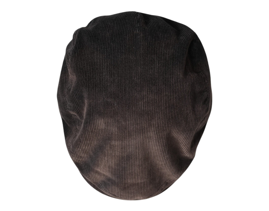 Dolce & Gabbana Brauner Baumwolle Newsboy Capello Cabbie Hut
