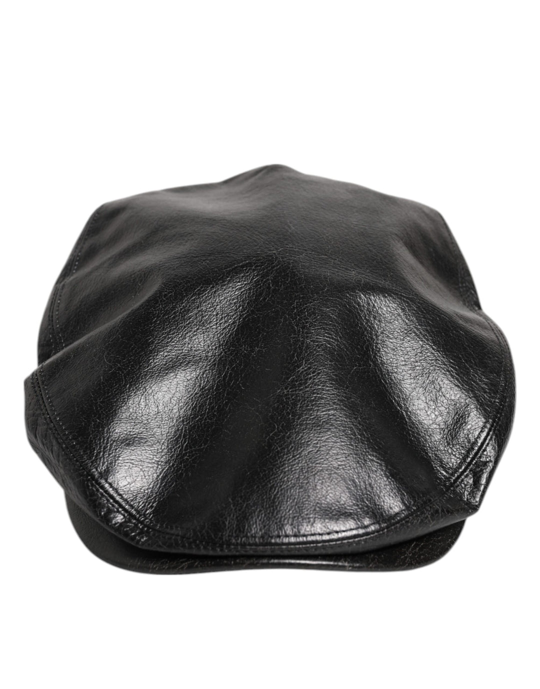 Dolce & Gabbana Schwarzes Kalb Newsboy Capello Cabbie Hut