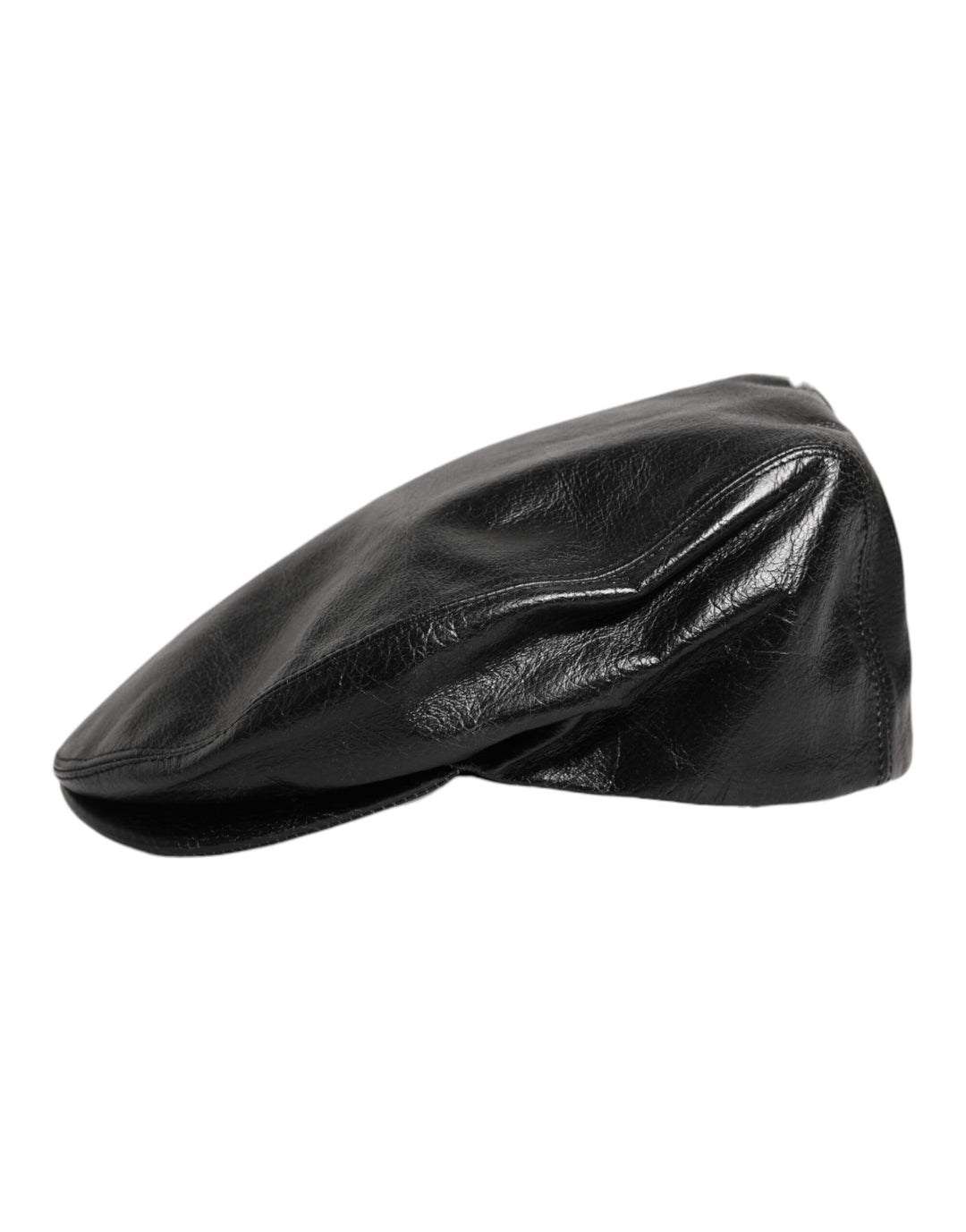 Dolce & Gabbana Schwarzes Kalb Newsboy Capello Cabbie Hut