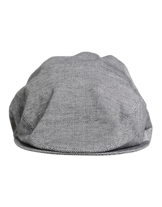 Dolce & Gabbana Graue Baumwolle Newsboy Capello Cabbie Hut