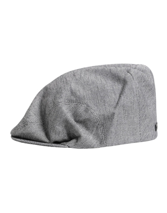 Dolce & Gabbana Graue Baumwolle Newsboy Capello Cabbie Hut